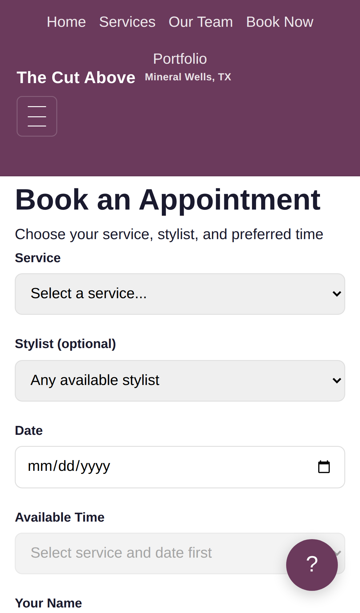 Salon Demo mobile feature